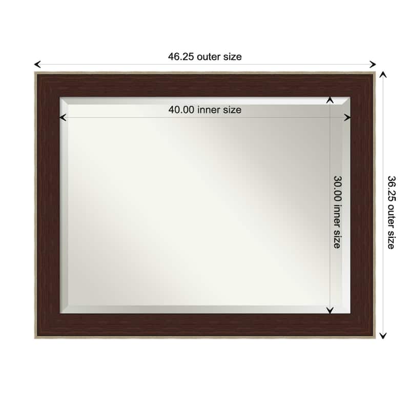 Beveled Bathroom Wall Mirror - William Frame