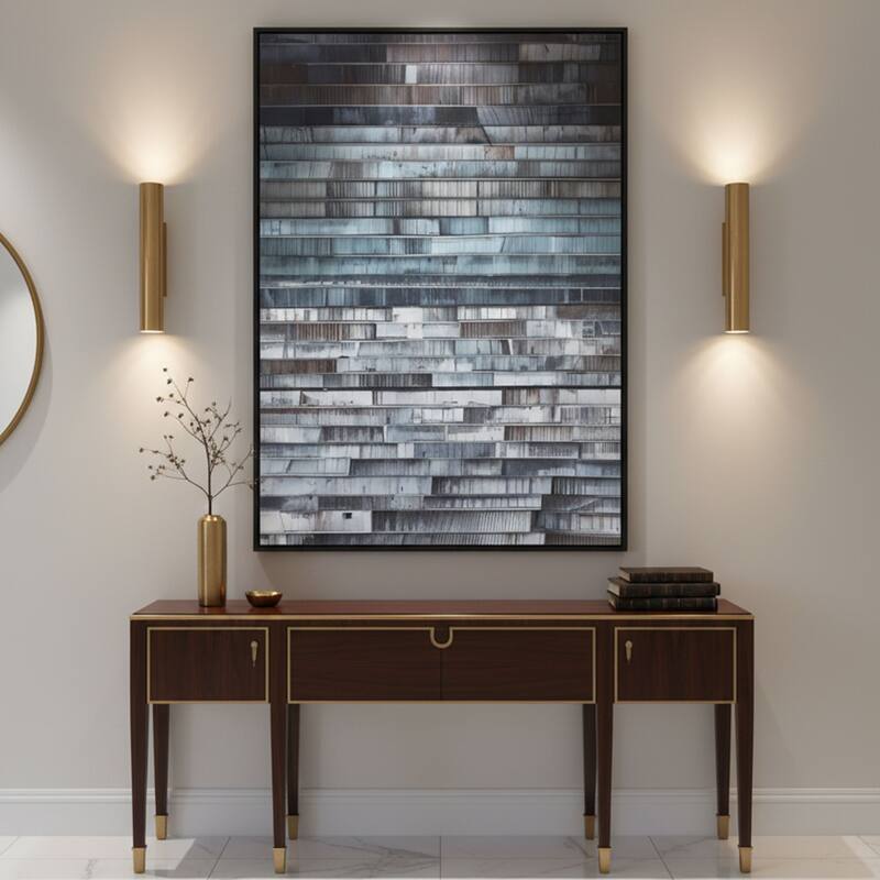 Aria Home Gradience Frameless Hand-Painted Abstract Canvas Wall Art