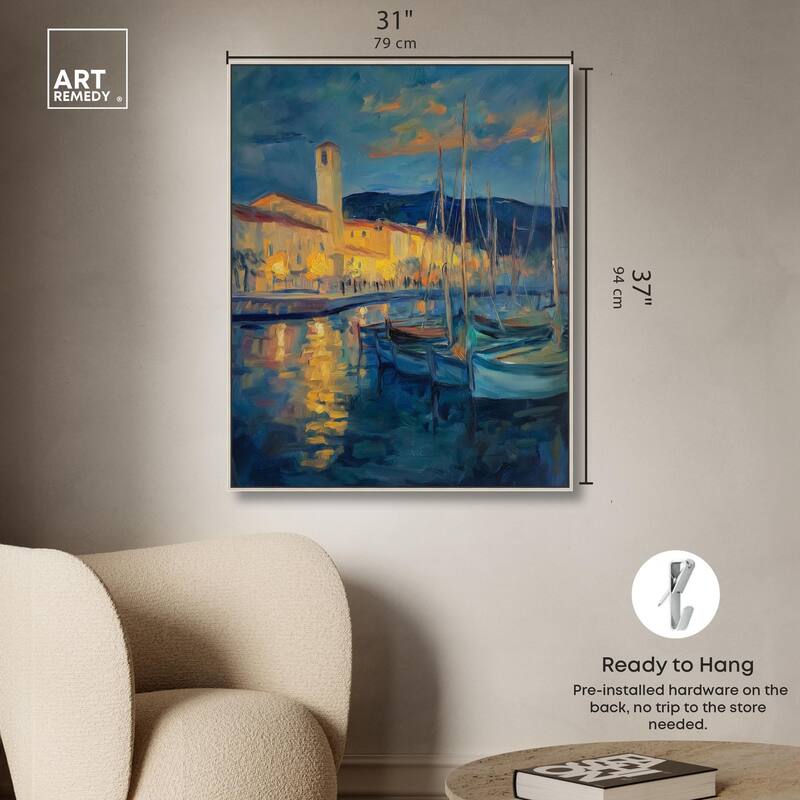 Harbor Lights Canvas by Art Remedy
