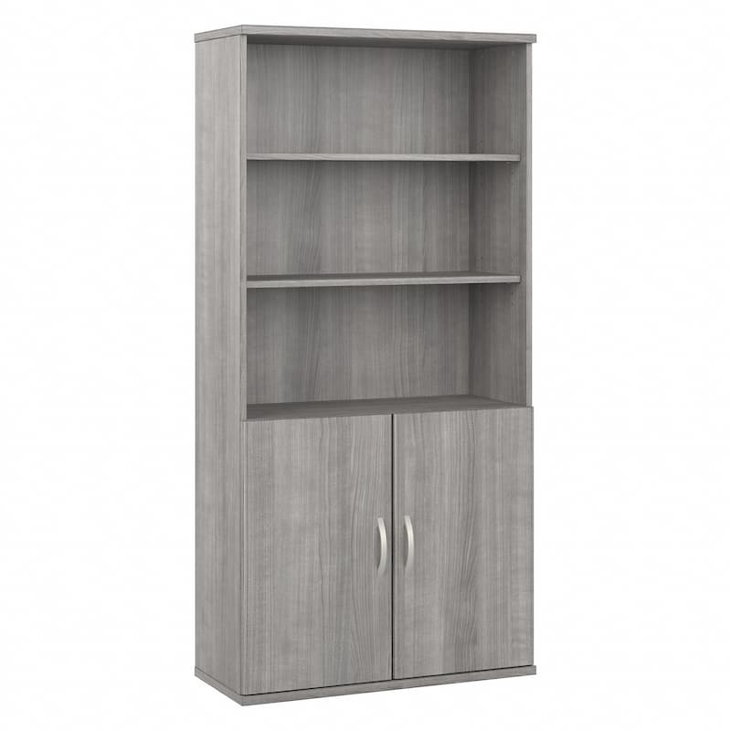 Hybrid Tall 5 Shelf Bookcase with Doors by Bush Business Furniture