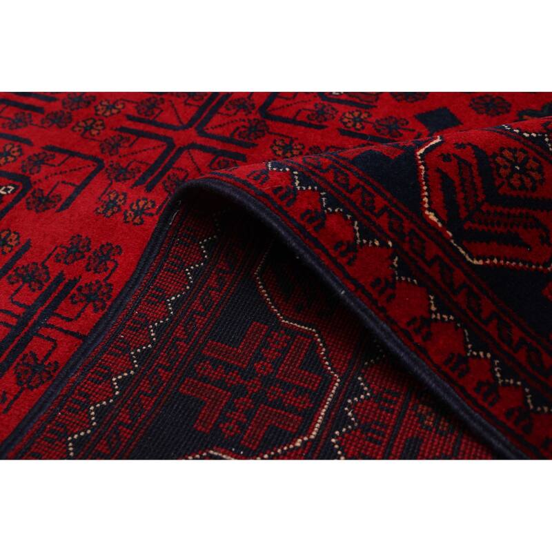 ECARPETGALLERY Hand-knotted Finest Khal Mohammadi Red Wool Rug - 4'2 x 6'7