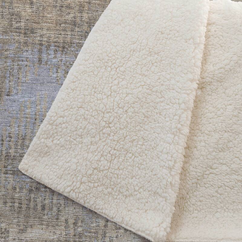 Premium Machine Washable ASB80 Modern Ombre Sherpa Throw Blanket