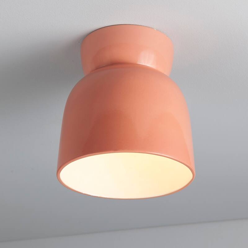 Ceramic Hourglass Flush-Mount - Gloss Blush