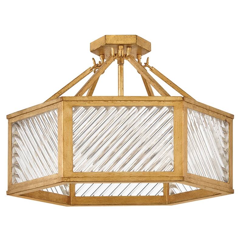 Hinkley Lighting 47461 Sura 4 Light 19" Wide Semi-Flush Drum Ceiling