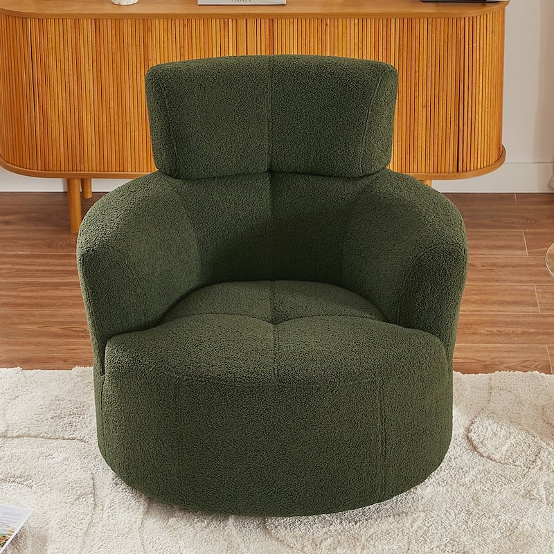360°Swivel Chair Upholstered Accent Barrel Chair