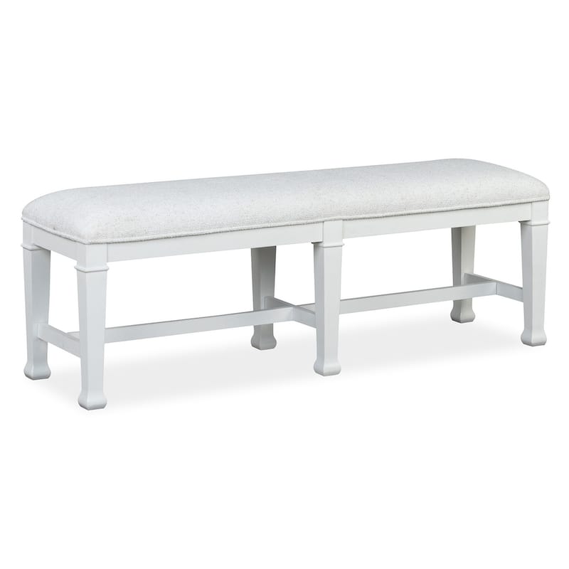 Magnussen Home Kingston Whisper White And Cerused Nutmeg Bench - 45''W x 16''D x 19''H - 45''W x 16''D x 19''H - Whisper White