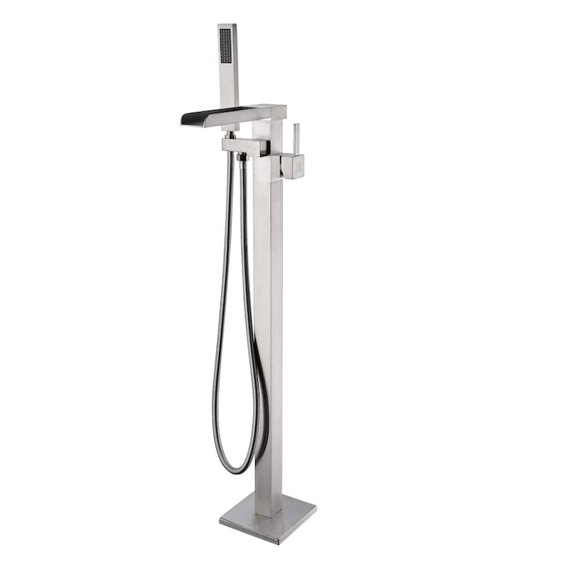 Union 2-Handle Clawfoot Tub Faucet with Hand Shower in Brushed Nickel