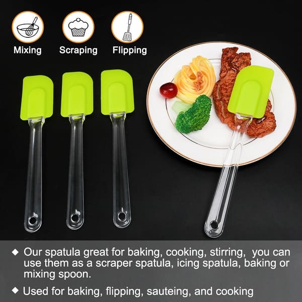 Heat Resistant Flexible Silicone Spatula Cake Spatula Cooking Baking Scraper SJ