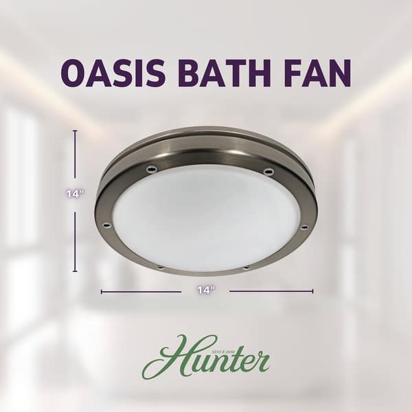 Hunter Bath Fan - Oasis Bath Ventilator With Light and Night Light