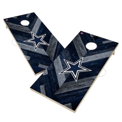 Dallas Cowboys NFL Cornhole Board Set - Herringbone Design