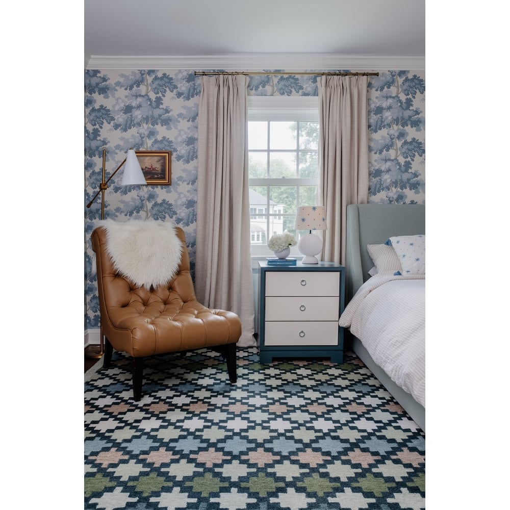 Erin Gates by Momeni Abbott Diamond Trellis Hand Tufted Wool Area Rug