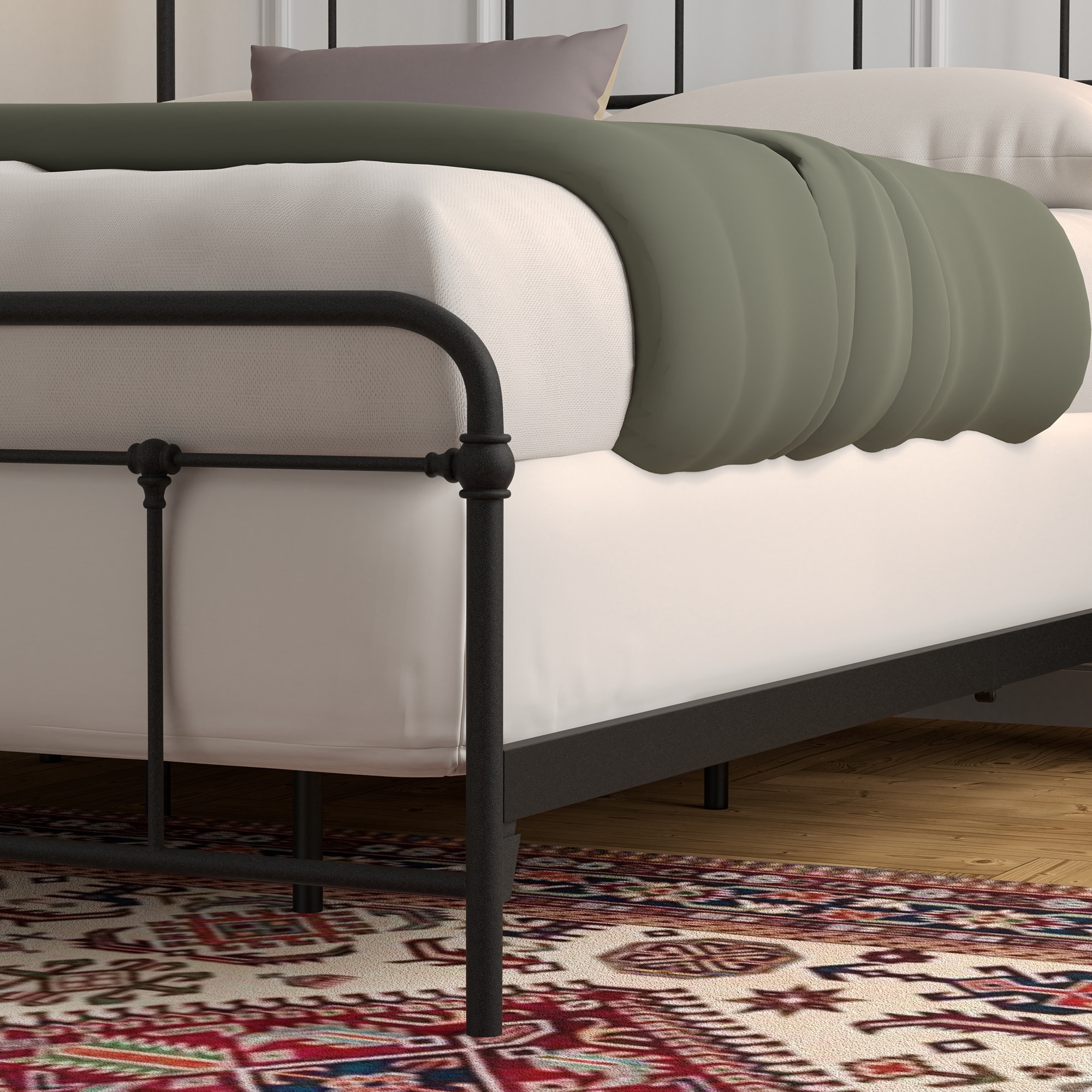 Kotter Home Modern Industrial Cordova Metal Bed Frame On Sale