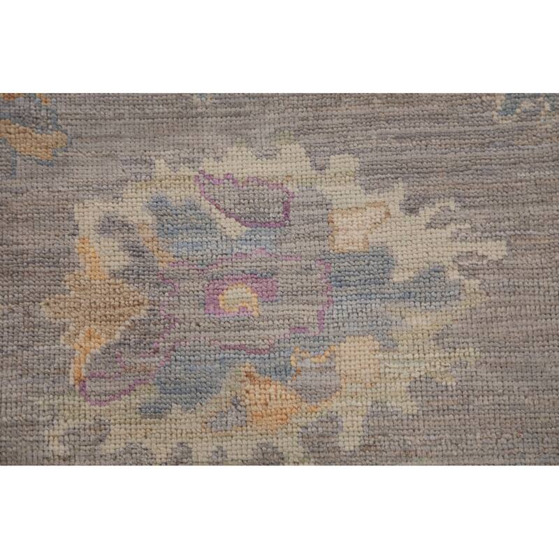 Hand Knotted Oriental 100% Wool Carpet Transitional All-Over Greys & Charcoal Oushak Area Rug - 10' 3'' X 8' 0''