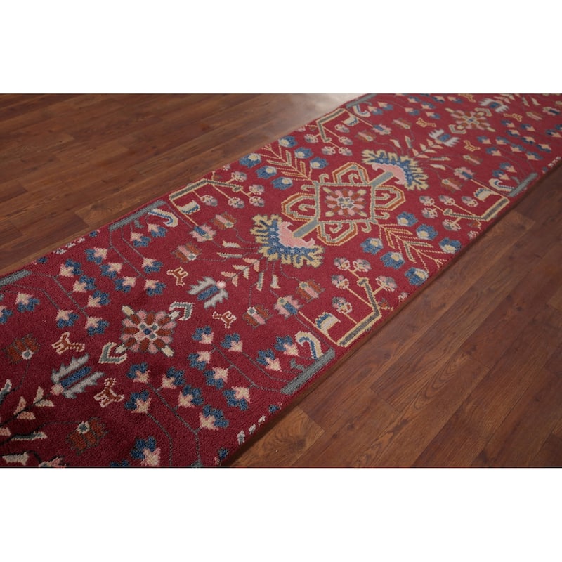 Tribal Kazak Indian Runner Rug Handmade Wool Carpet - 2'6"x 9'9"