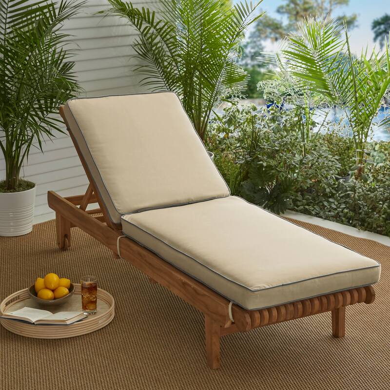 Sunbrella Hinged Chaise Cushion - 24"W x 73"L x 3"H