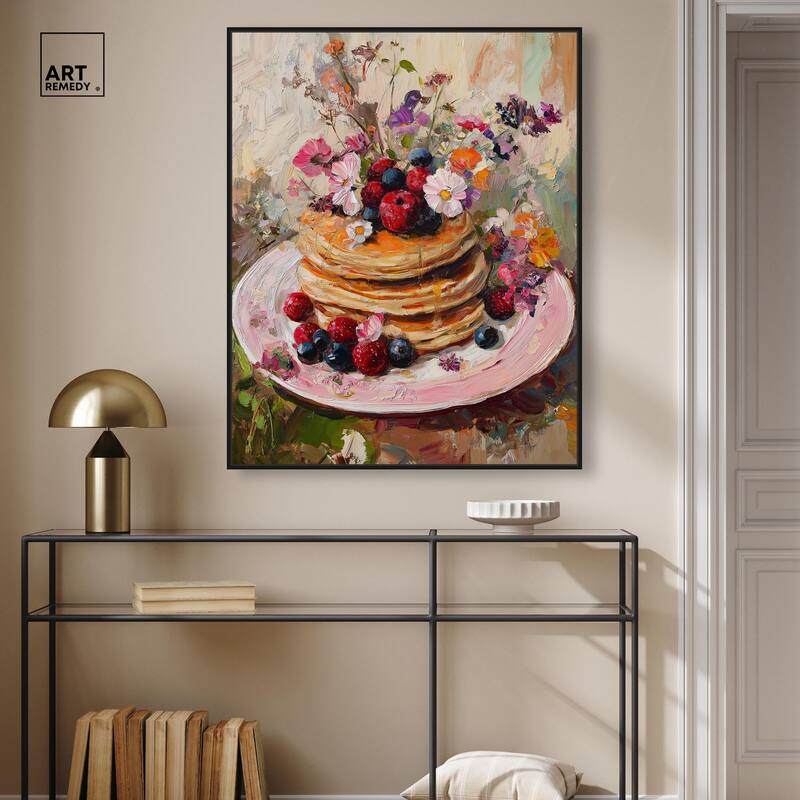 Raspberry Pancakes II Canvas by Art Remedy