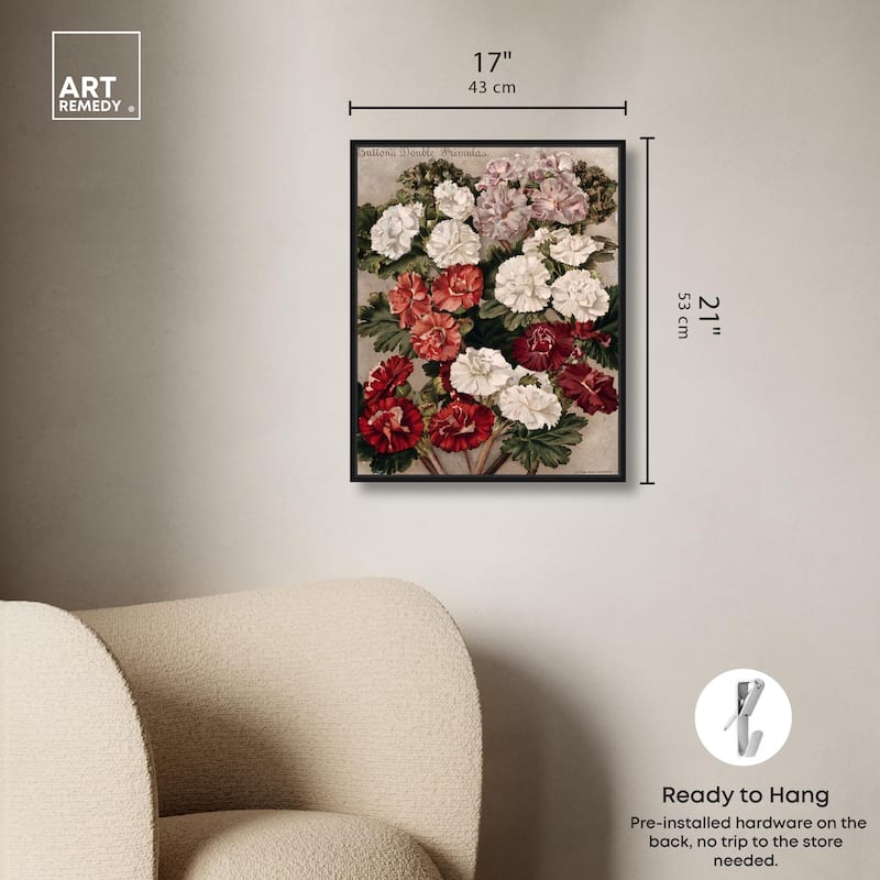Flowered Primulas Canvas by Art Remedy