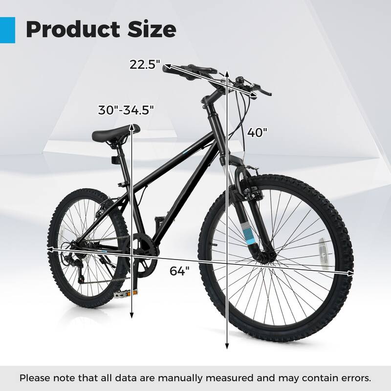 Metal Plastic Kids Mountain Bike with 6-Speed Shimano and Front Suspension