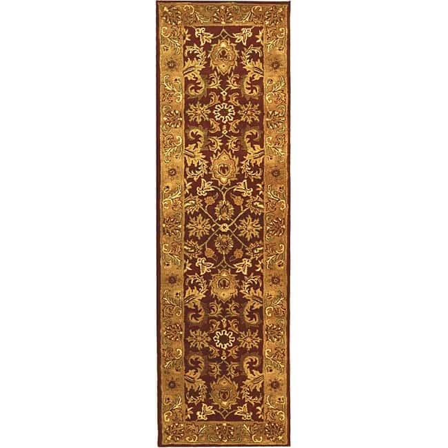 SAFAVIEH Handmade Classic Cheul Traditional Oriental Wool Rug - 4'6" x 6'6" Oval - Burgundy/Black
