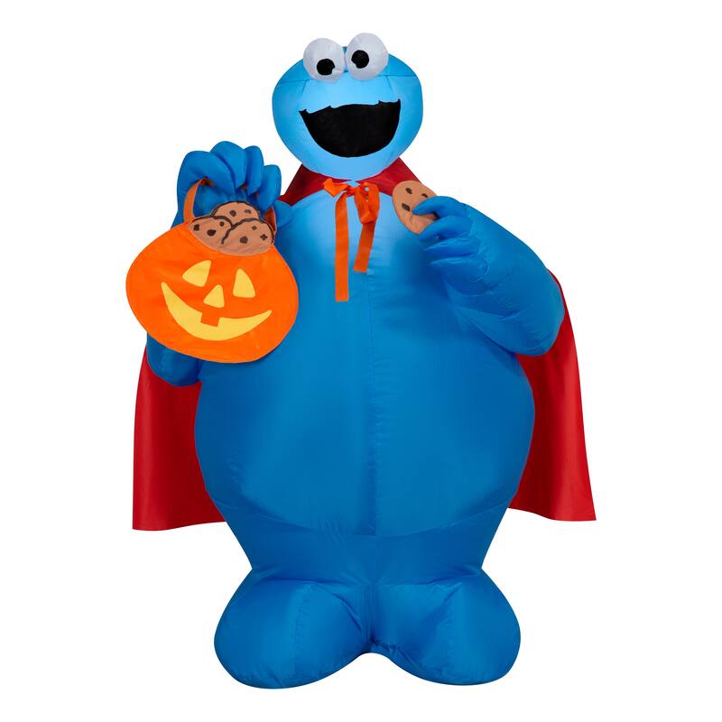 Airblown-Cookie Monster w/Cape-Sesame Street