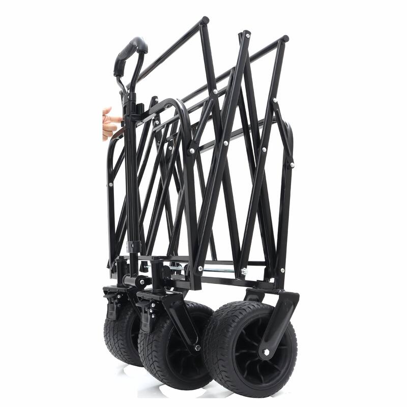 440lbs Collapsible Foldable Wagon Cart - Beach Wagon, Utility Cart, Grocery Cart