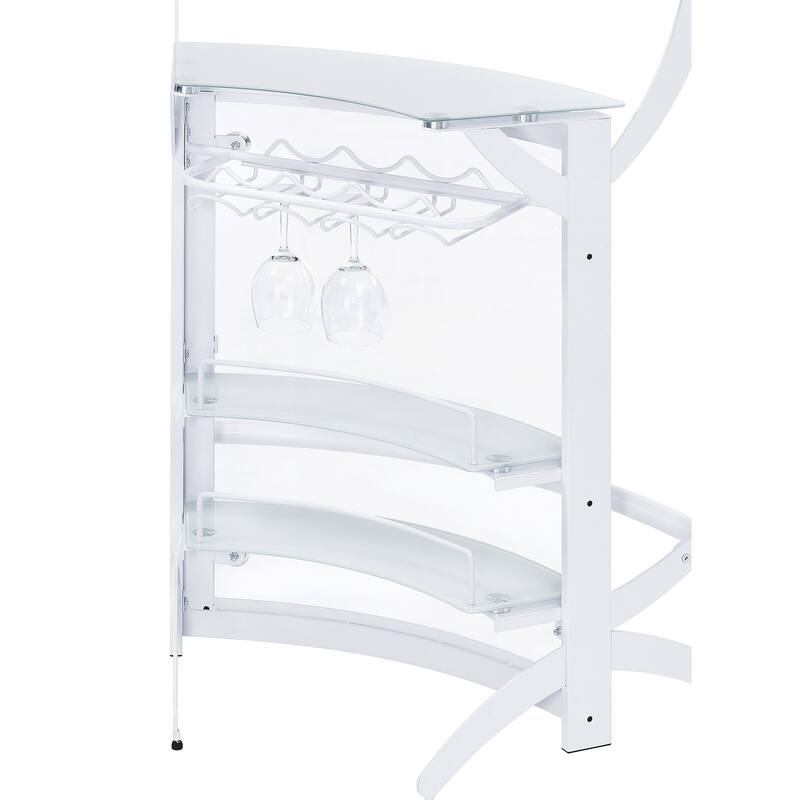 Dallas 2-shelf Curved Freestanding Home Bar Cabinet