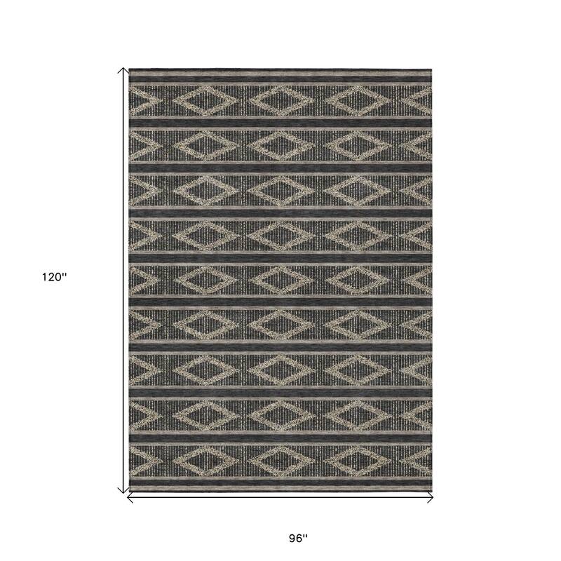 HomeRoots Geometric Transitional Rectangle Outdoor Rug
