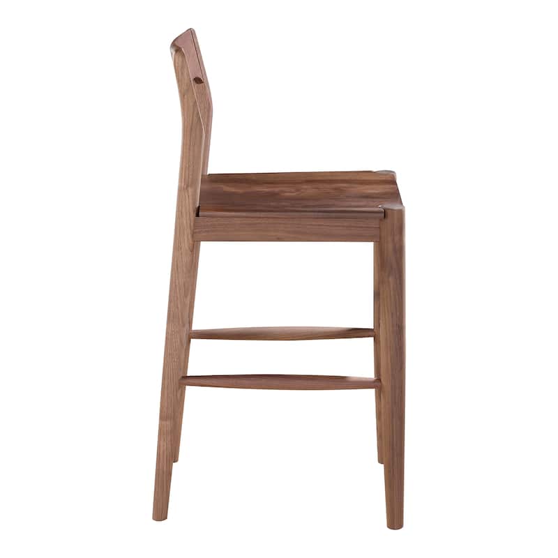 Aurelle Home Owletta Modern Solid Wood Counter Stool - 19.5"W x 38"H x 20"D