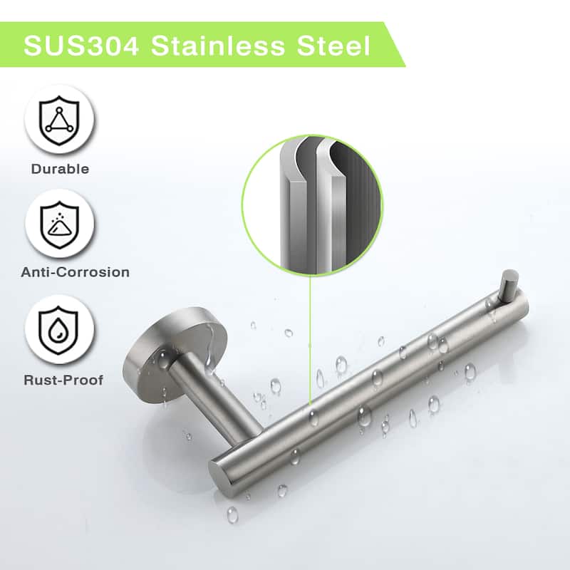 Wall Mounted 5in Toilet Paper Holder in Stainless Steel