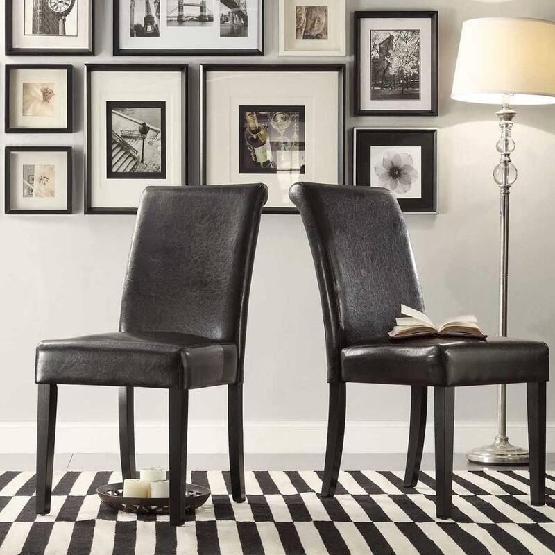Dorian Faux Leather Upholstered Dining Chair (Set of 2) by iNSPIRE Q Bold