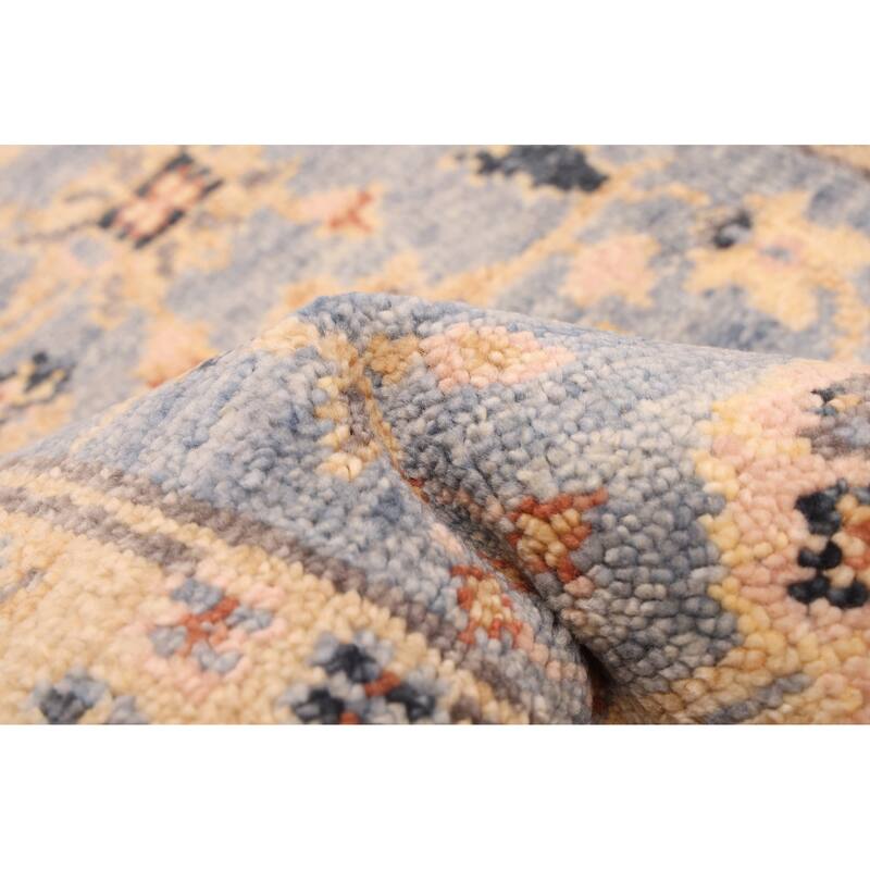 ECARPETGALLERY Hand-knotted Jules Serapi Light Denim Blue Wool Rug - 2'6 x 8'0