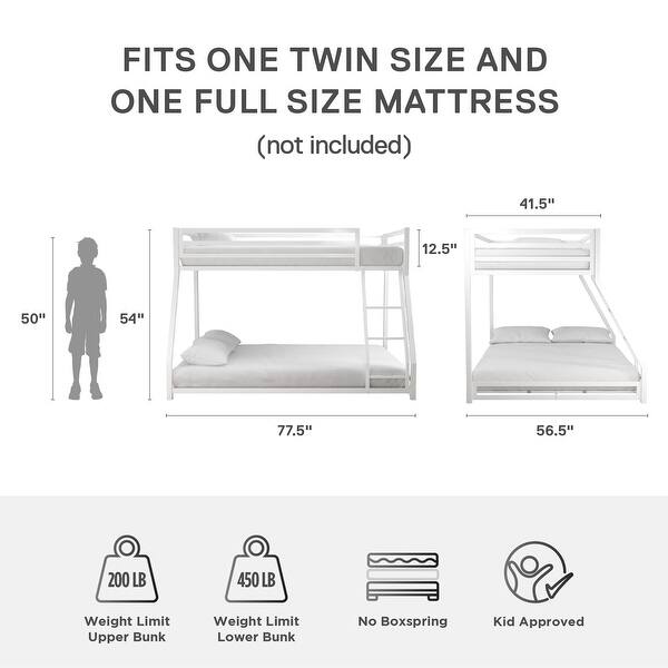 Avenue Greene Macie Twin over Full Metal Bunk Bed