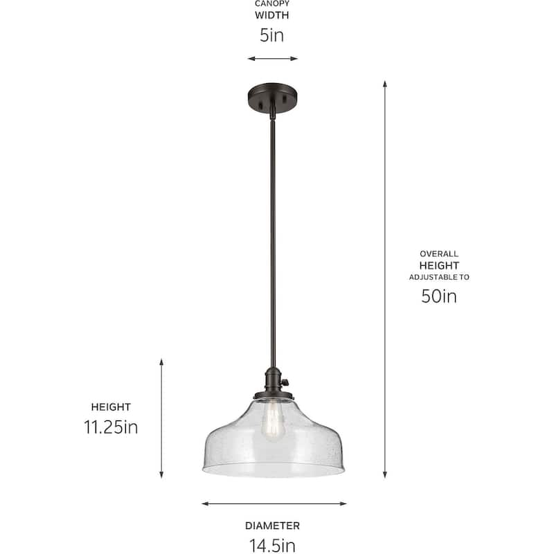 Kichler 43906 Avery 15" 1 Light Wide Pendant