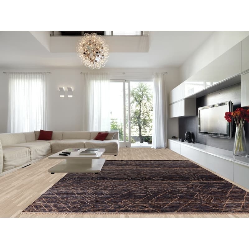 Plush Moroccan Large Area Rug Handmade Wool Carpet - 11'11"x 15'9"