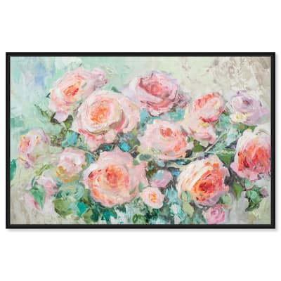 Cabbage Rose Charm Canvas by Art Remedy