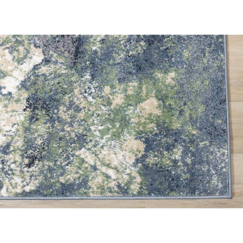 Alpine Rug Co. Dayton Blue/Green Distressed Rug
