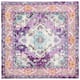 SAFAVIEH Monaco Lillie Boho Medallion Distressed Area Rug - 9' x 9' Square - Violet/Light Blue
