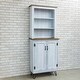 preview thumbnail 13 of 29, 78-inch Tall Lodge Style China Cabinet with 3 Display Shelves, 2 Doors, and 4 Legs