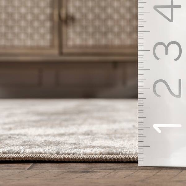 dimension image slide 4 of 6, Brooklyn Rug Co Camila Faded Medallion Fringe Area Rug