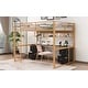 preview thumbnail 4 of 24, Full Size Metal Loft Bed with Desk, Drawers and Bedside Tray, Charging Station, USB and Socket