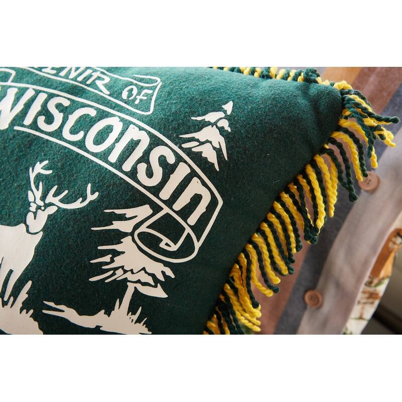 Camp Wandawega Souvenir Fringed Throw Pillow - 20" Square