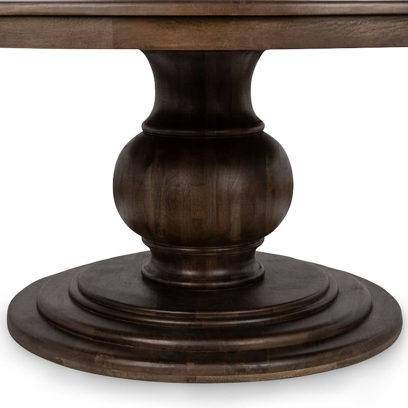 Classic Home Brookside 72" Mango Wood Round Dining Table