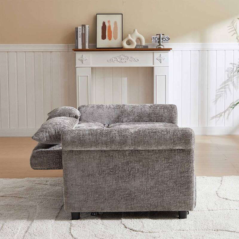 58.27 "cushioned sofa bed with adjustable backrest