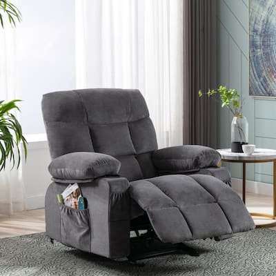 Oversized Manual Rocking recliner Chair with Heated and Massage