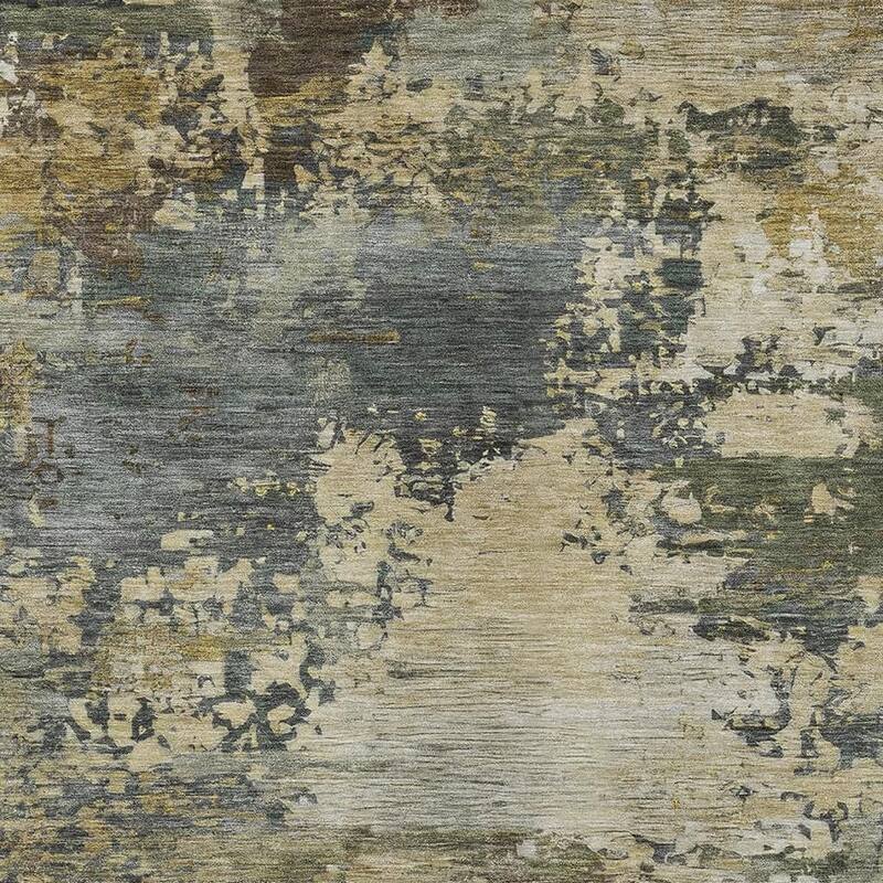 HomeRoots Abstract Transitional Rectangle Outdoor Rug - 5' X 8'