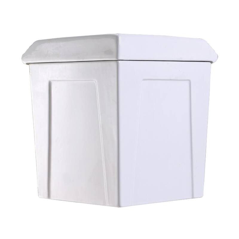 Corner Toilet Tank Green Gold Painted White Vitreous China Renovators Supply