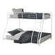 preview thumbnail 6 of 10, Furniture of America Landers Modern Twin over Full Metal Bunk Bed with Attached Angled Ladder