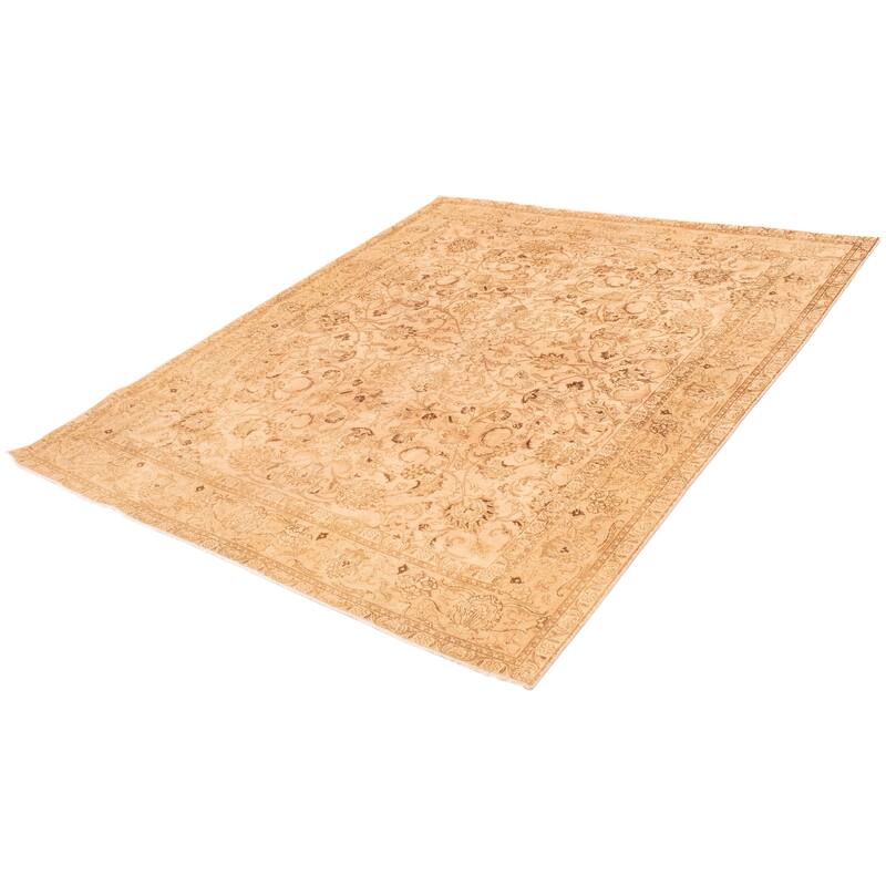 ECARPETGALLERY Hand-knotted Antalya Vintage Beige Wool Rug - 9'3 x 10'8