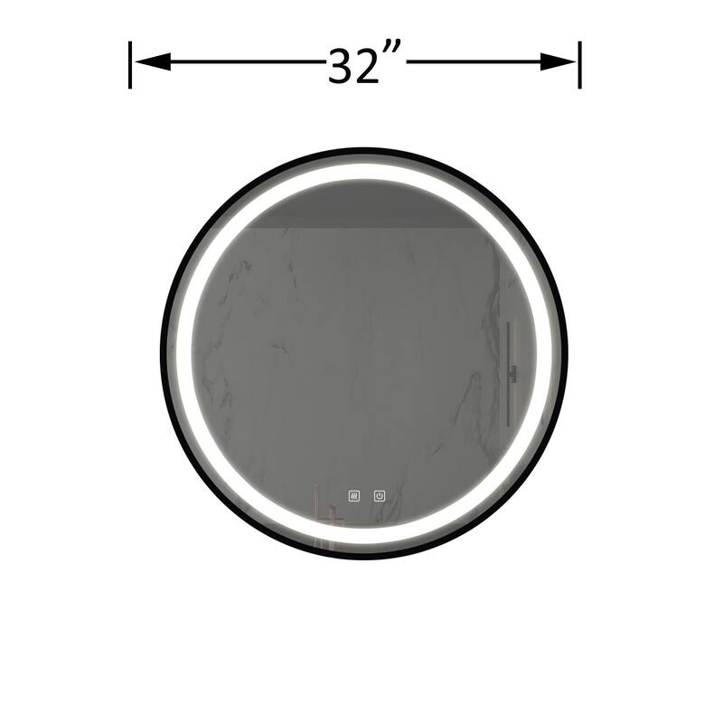 Aluminum Frame Bathroom Mirror Dimmable Touch