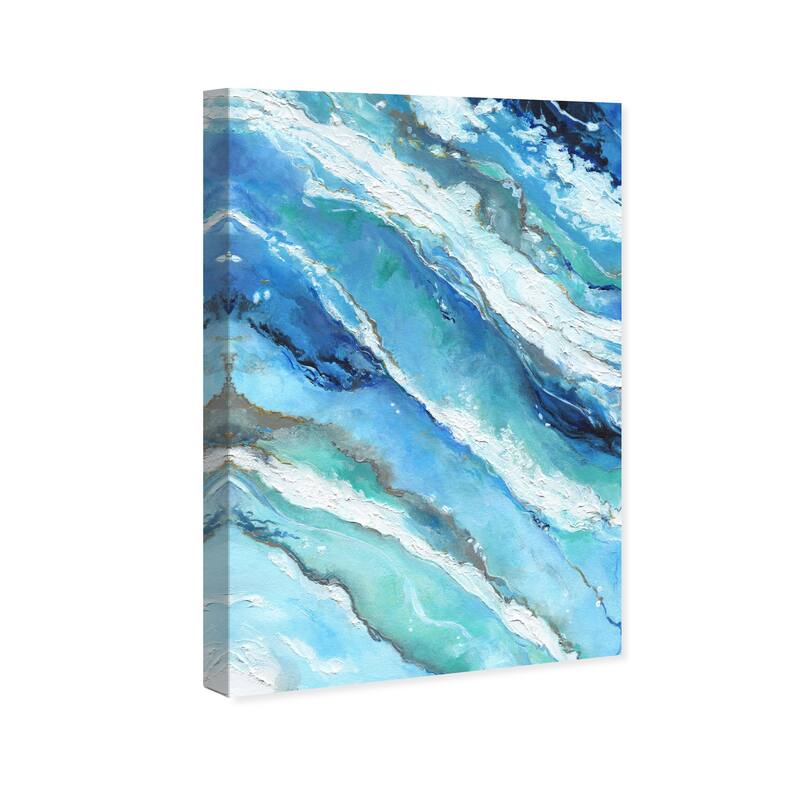 Wynwood Studio Canvas Abstract Doll Memories - Blue Abstract Blue and Glam Wall Art Canvas Print
